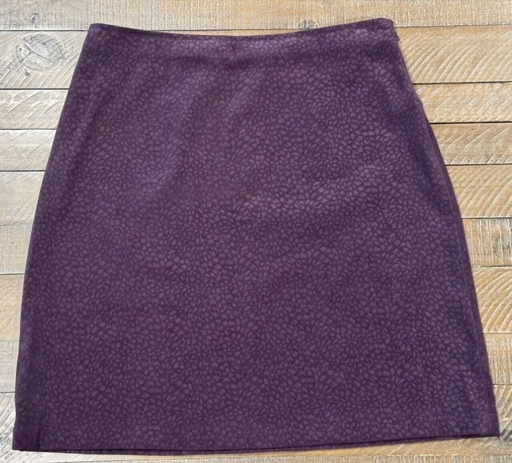 Style & Co. Purple Animal Print A-Line Casual Stretch Skirt - Women’s Size 8